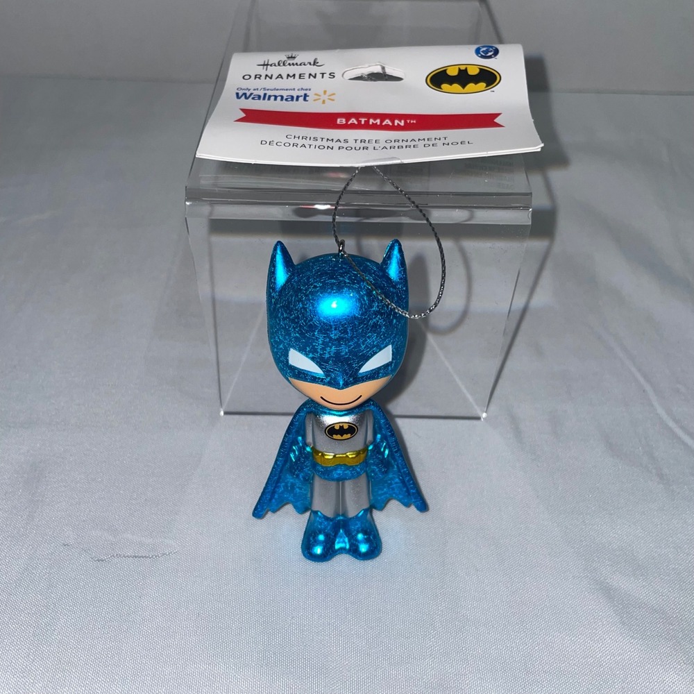 Hallmark Batman Christmas Tree Ornament Metallic Blue Walmart Exclusive DC Comic